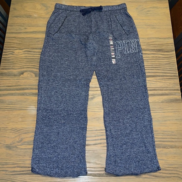 Victoria’s Secret PINK Heather Navy Terry Hoodie and Sweatpants Set - Picture 3 of 14